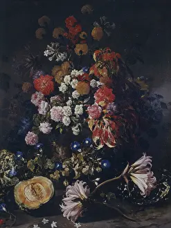 Frontal Prints: Flowers and Crystal Cup (Fiori con coppa di cristallo), by Paolo Porpora, c
