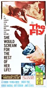 Price Prints: THE FLY, top: Patricia Owens, inset l-r: Vincent Price