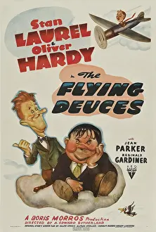 Airplane Prints: THE FLYING DEUCES, from left: Stan Laurel, Oliver Hardy, 1939