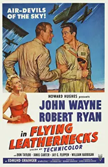 Janis Prints: FLYING LEATHERNECKS, John Wayne, Robert Ryan, Janis Carter (bottom left), 1951