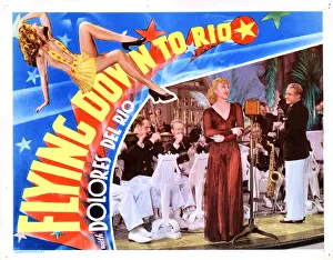 Microphone Stand Prints: FLYING DOWN TO RIO, from left, Ginger Rogers, Gene Raymond, 1933