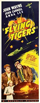 War Planes Prints: FLYING TIGERS, clockwise from bottom left: Anna Lee, John Wayne, John Carroll, 1942