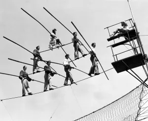 Dangerous Prints: The Flying Wallendas, a circus act known for performing stunts without safety nets