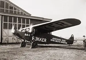 Science Prints: Fokker Tri-motor monoplane that flew Richard Byrd and Floyd Bennett on their North Pole expedition
