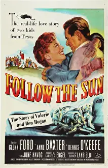 Sport Prints: FOLLOW THE SUN, US poster, from left: Anne Baxter