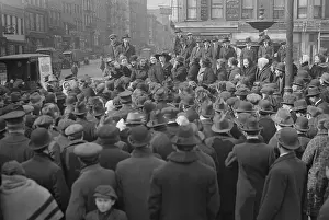 Street Prints: Food protest at East Broadway and Rutgers Street, NYC, Feb. 20, 1917