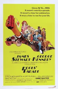 FOOLS PARADE, bottom l-r: James Stewart, George Kennedy on poster art, 1971