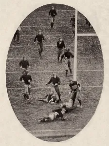 Football Field Prints: Football, The Navy scores a touchdown in the Army vs