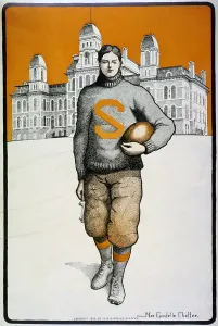 Knee Socks Prints: Football. Portrait of a Syracuse University player