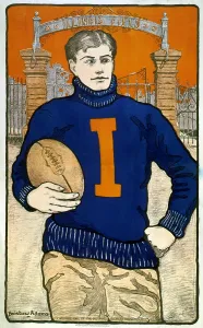 Images Dated 7th January 2008: Football. Portrait of a University of Illinois player