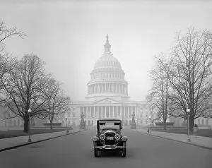 Classic Prints: Ford Motor Company's luxury car, the Lincoln, at Capitol in Washington, D.C. Ca. 1925