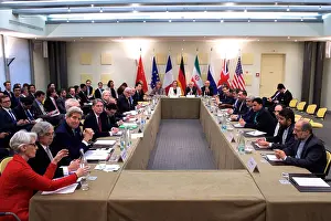 Switzerland Prints: Foreign Ministers and Political Directors from the P5+1 nations and Iranian Minister Javad Zarif