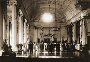 Lawyers Prints: A formal dress wedding reception for Secretary of State Charles Evans Hughes daughter Catherine and her new husband