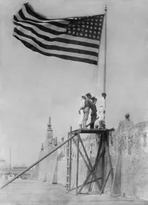 Marine Prints: Formal raising of first US flag over Veracruz