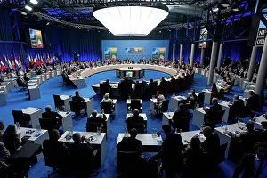 Diplomacy Prints: Formally dressed heads of State and NATO ministers at the NATO Summit