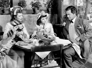 Teacup Prints: THAT FORSYTE WOMAN, from left: Greer Garson, Janet Leigh, Robert Young, 1949