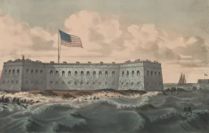 Cannons Prints: Fort Pickens, Florida, was designed to defend Pensacola Harbor