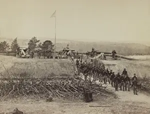 Defense Prints: Fort Tottens garrison posing for a photograph, c. 1861-1865, during the US Civil War
