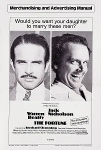 Grinning Prints: THE FORTUNE, US poster art, from left: Warren Beatty, Jack Nicholson, 1975