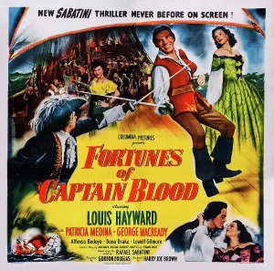Sword Fighting Prints: FORTUNES OF CAPTAIN BLOOD, US poster art