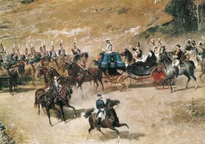 Isabella Ii 1830 1904 Prints: FORTUNY, Mariano (1838-1874). Regent queen Mara Cristina reviewing the troops