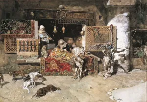 Watercolours Prints: FORTUNY, Mariano (1838-1874). The tapestry merchant