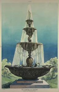 Income Taxes Prints: THE FOUNTAIN OF TAXATION a June 23 1909 cartoon advocating US Federal tax reform