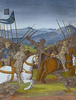 Charlemagne Or Charles I 742 814 Prints: Fouquet, Jean (1420-1481). Grandes Chroniques de France (Great Chronicles of France)
