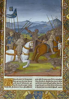 Charlemagne Or Charles I 742 814 Prints: Fouquet, Jean (1420-1481). Grandes Chroniques de France (Great Chronicles of France)