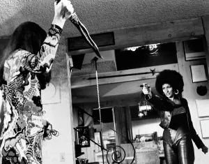 Afro Prints: FOXY BROWN, Pam Grier (right), 1974