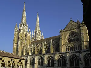 Middle Age Prints: FRANCE. Bayonne. Cathedral of Sainte-Marie (13th c)
