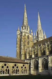 Middle Age Prints: FRANCE. Bayonne. Cathedral of Sainte-Marie (13th c)