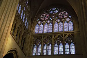 Middle Age Prints: FRANCE. Bayonne. Stained glass windows of the Cathedral of Saint Mary (13th c)