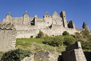 Walled Prints: FRANCE. Carcassonne. Medieval city or Cit. AISA/Everett Collection**US SALES ONLY**