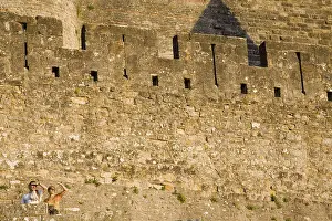 Walled Prints: FRANCE. Carcassonne. Medieval city or Cit