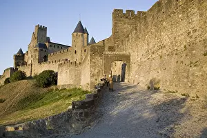 Walled Prints: FRANCE. Carcassonne. Medieval city or Cit