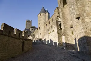 Walled Prints: FRANCE. Carcassonne. Medieval city or Cit