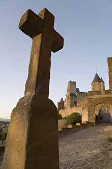 Dusk Prints: FRANCE. Carcassonne. Medieval city or Cit. AISA/Everett Collection**US SALES ONLY**