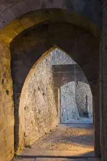 Dusk Prints: FRANCE. Carcassonne. Medieval city or Cit