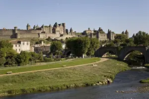 Walled Prints: FRANCE. Carcassonne. Medieval city or Cit. AISA/Everett Collection**US SALES ONLY**