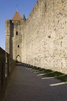 Walled Prints: FRANCE. Carcassonne. Medieval city or Cit
