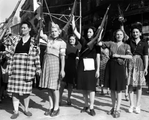 Resistance Prints: FRANCE--Five women, members of the Maquis