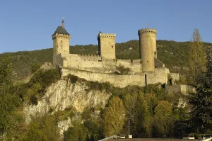 Foix Prints: FRANCE. Foix. Chteau de Foix (castle) (11th - 16th c)