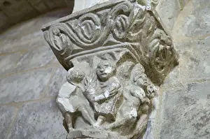 Pyrenees Atlantiques Prints: FRANCE. Lacommande. Church of Saint-Blaise (12th c)