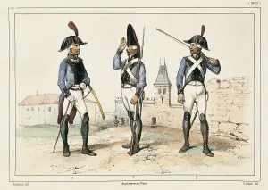 Aisagp4 Prints: France. Military uniforms of 1802. Litography. AISA/Everett Collection**US SALES ONLY**