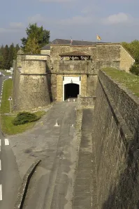 Pyrenees Atlantiques Prints: FRANCE. Navarrenx. Entrance into the walled enclosure