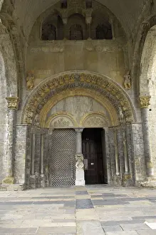 Cathedrals Prints: FRANCE. Oloron-Sainte-Marie. Cathedral of Sainte-Marie