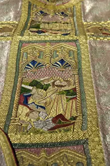 Embroidery Prints: FRANCE. Oloron-Sainte-Marie. Treasury of the Cathedral of Sainte-Maries