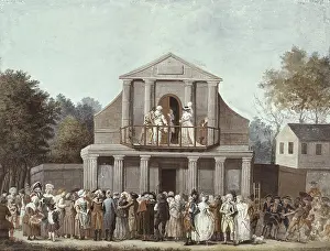 Watercolour Prints: FRANCE. Paris. Anonymous watercolour