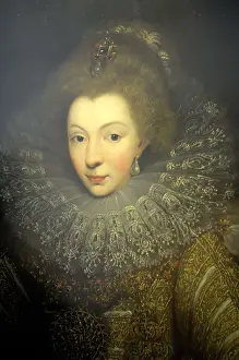 Attire Prints: FRANCE. Pau. Castle. Portrait of Catherine of Bourbon